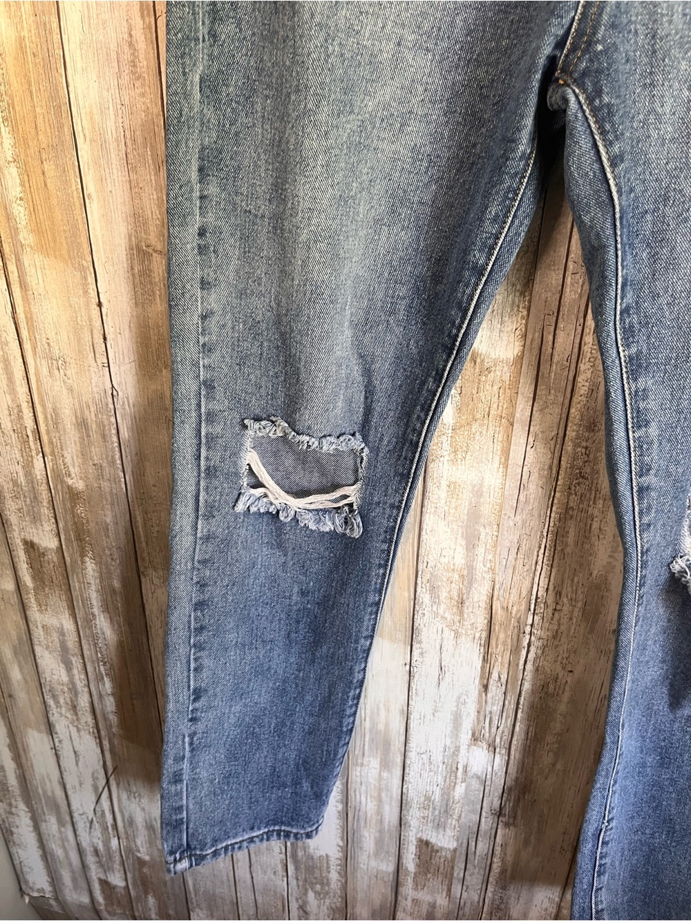 Princess Polly Hayden Jeans Size 6 Blue High Rise Distressed Mom Jeans NWT - Picture 4 of 6